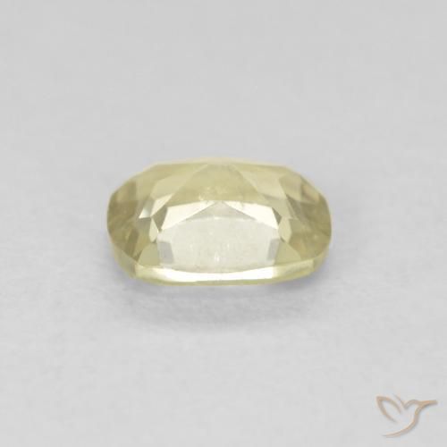 Color-Change Diaspore Gemstone in 5.2 x 4.6 mm Size for Sale, Color-Change Diaspore Stone in Mellow Yellow Color