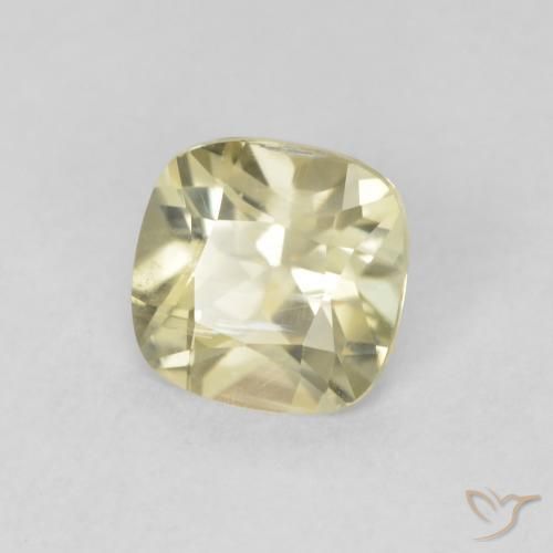 0.75 ct Yellow Color-Change Diaspore Stone, Natural Color-Change Diaspore in Cushion-Cut Shape for Sale