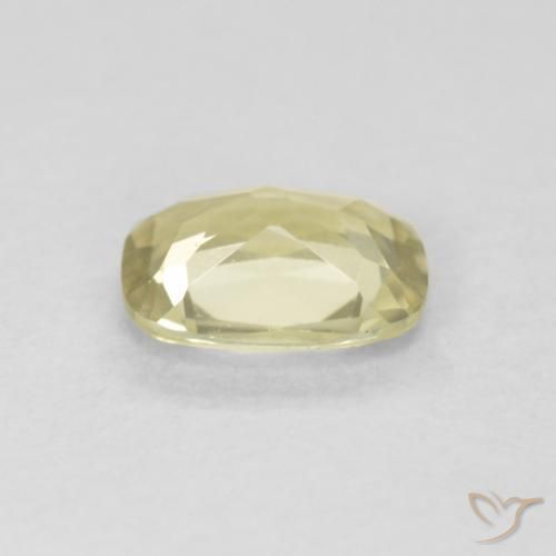 Color-Change Diaspore Gemstone in 6.5 x 5.2 mm Size for Sale, Color-Change Diaspore Stone in Light Yellow Color
