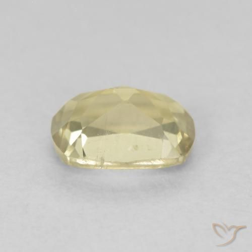 Color-Change Diaspore Gemstone in 6.3 x 4.7 mm Size for Sale, Color-Change Diaspore Stone in Light Yellow Color