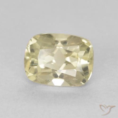 0.93 ct Yellow Color-Change Diaspore Stone, Natural Color-Change Diaspore in Cushion-Cut Shape for Sale
