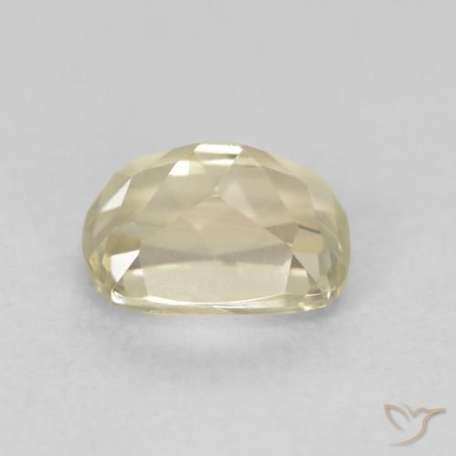 Color-Change Diaspore Gemstone in 6.3 x 4.7 mm Size for Sale, Color-Change Diaspore Stone in Light Yellow Color