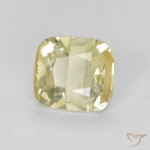 0.76 ct Yellow Color-Change Diaspore Stone, Natural Color-Change Diaspore in Cushion-Cut Shape for Sale