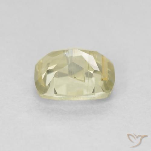 Color-Change Diaspore Gemstone in 5.6 x 5.2 mm Size for Sale, Color-Change Diaspore Stone in Light Yellow Color