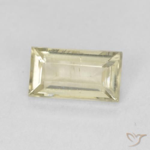 0.53 ct Yellow Color-Change Diaspore Stone, Natural Color-Change Diaspore in Baguette Facet Shape for Sale