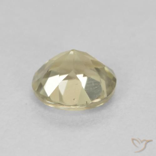 Color-Change Diaspore Gemstone in 5 mm (calibrated) Size for Sale, Color-Change Diaspore Stone in Light Yellow Color