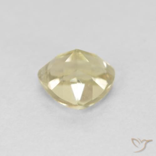 Color-Change Diaspore Gemstone in 4.7 x 4.5 mm Size for Sale, Color-Change Diaspore Stone in Light Yellow Color