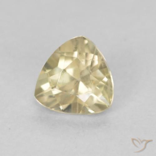 0.33 ct Yellow Color-Change Diaspore Stone, Natural Color-Change Diaspore in Trillion Facet Shape for Sale