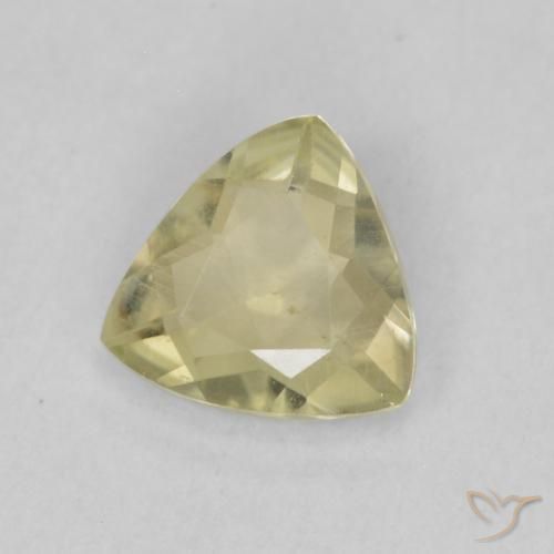 0.55 ct Yellow Color-Change Diaspore Stone, Natural Color-Change Diaspore in Trillion Facet Shape for Sale