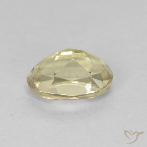 Color-Change Diaspore Gemstone in 6.1 x 4.3 mm Size for Sale, Color-Change Diaspore Stone in Very Light Yellow Color