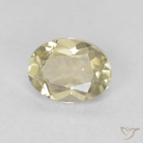 0.41 ct Yellow Color-Change Diaspore Stone, Natural Color-Change Diaspore in Oval Facet Shape for Sale