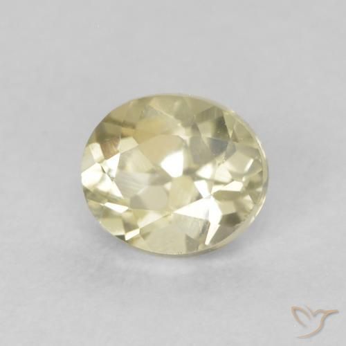 0.35 ct Yellow Color-Change Diaspore Stone, Natural Color-Change Diaspore in Oval Facet Shape for Sale