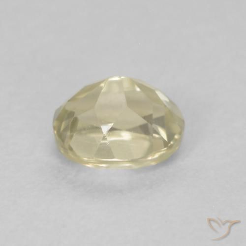 Color-Change Diaspore Gemstone in 4.4 x 3.8 mm Size for Sale, Color-Change Diaspore Stone in Light Yellow Color