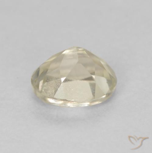 Color-Change Diaspore Gemstone in 5.4 x 4.7 mm Size for Sale, Color-Change Diaspore Stone in Light Yellow Color