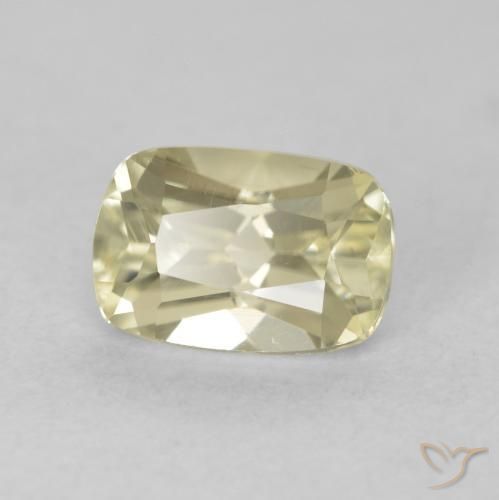 0.97 ct Yellow Color-Change Diaspore Stone, Natural Color-Change Diaspore in Cushion-Cut Shape for Sale