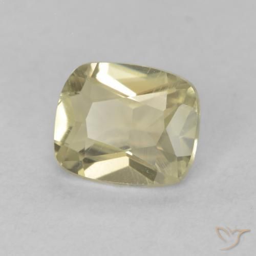 0.56 ct Yellow Color-Change Diaspore Stone, Natural Color-Change Diaspore in Cushion-Cut Shape for Sale