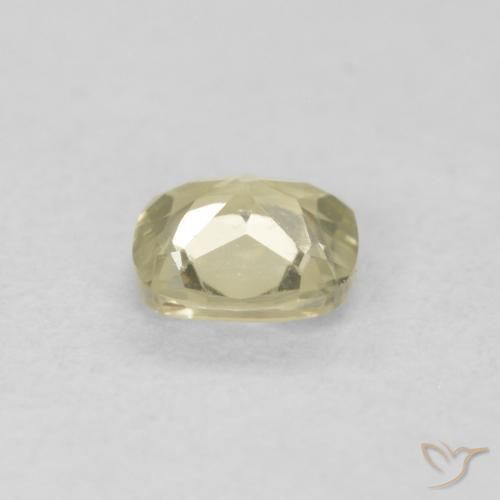 Color-Change Diaspore Gemstone in 4.9 x 4.4 mm Size for Sale, Color-Change Diaspore Stone in Light Yellow Color