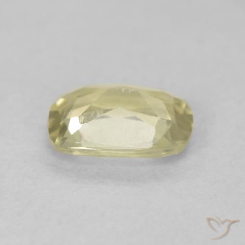 Color-Change Diaspore Gemstone in 6.6 x 5 mm Size for Sale, Color-Change Diaspore Stone in Light Yellow Color