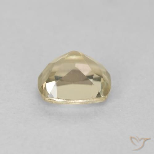 Color-Change Diaspore Gemstone in 5.4 x 4.7 mm Size for Sale, Color-Change Diaspore Stone in Light Yellow Color