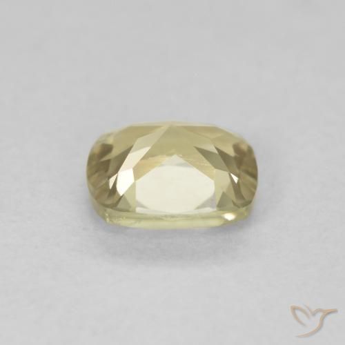 Color-Change Diaspore Gemstone in 5.6 x 5.1 mm Size for Sale, Color-Change Diaspore Stone in Light Yellow Color