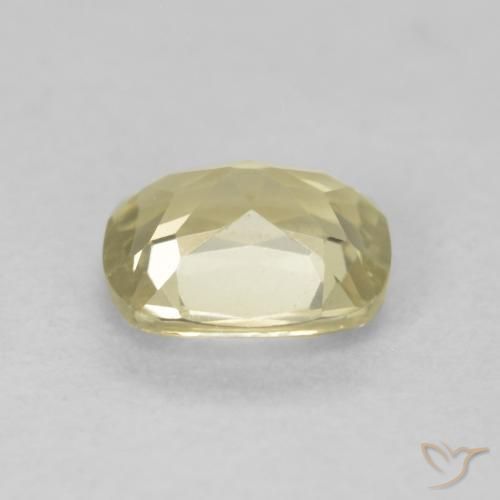 Color-Change Diaspore Gemstone in 6.5 x 5 mm Size for Sale, Color-Change Diaspore Stone in Light Yellow Color