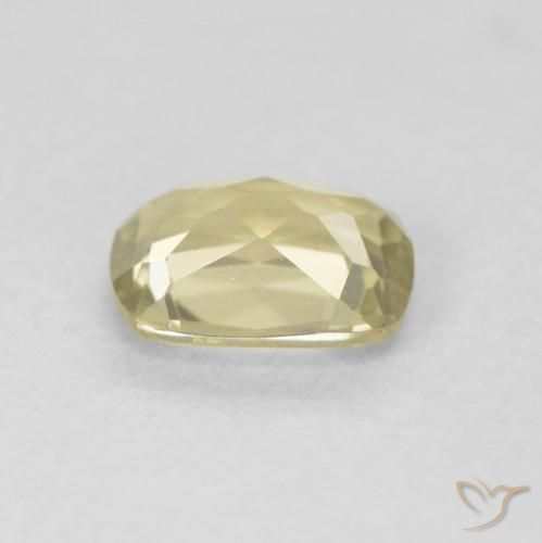 Color-Change Diaspore Gemstone in 6.2 x 5.1 mm Size for Sale, Color-Change Diaspore Stone in Light Yellow Color