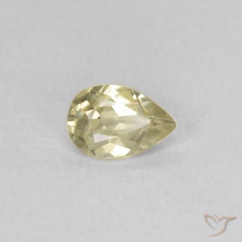 0.50 ct Yellow Color-Change Diaspore Stone, Natural Color-Change Diaspore in Pear Facet Shape for Sale