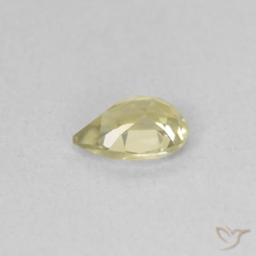 Color-Change Diaspore Gemstone in 6.1 x 4.2 mm Size for Sale, Color-Change Diaspore Stone in Light Yellow Color