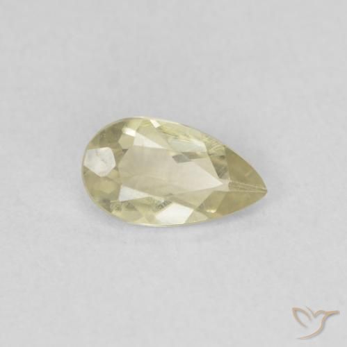 0.54 ct Yellow Color-Change Diaspore Stone, Natural Color-Change Diaspore in Pear Facet Shape for Sale