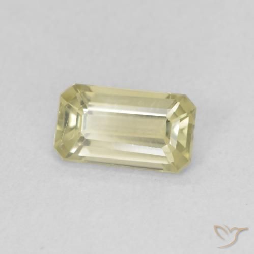 0.88 ct Yellow Color-Change Diaspore Stone, Natural Color-Change Diaspore in Octagon Step Cut Shape for Sale