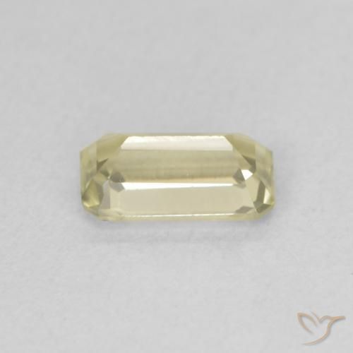 Color-Change Diaspore Gemstone in 7.3 x 4.2 mm Size for Sale, Color-Change Diaspore Stone in Light Yellow Color
