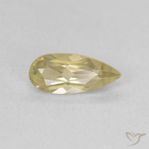 0.80 ct Yellow Color-Change Diaspore Stone, Natural Color-Change Diaspore in Pear Facet Shape for Sale