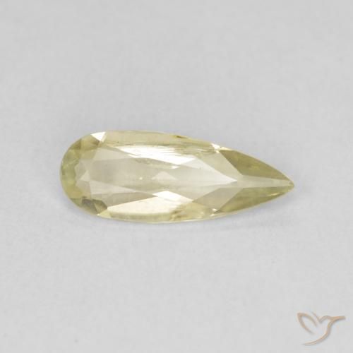 1.08 ct Yellow Color-Change Diaspore Stone, Natural Color-Change Diaspore in Pear Facet Shape for Sale