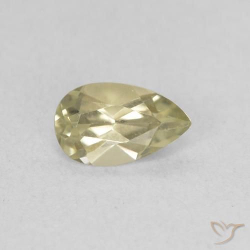 0.49 ct Yellow Color-Change Diaspore Stone, Natural Color-Change Diaspore in Pear Facet Shape for Sale