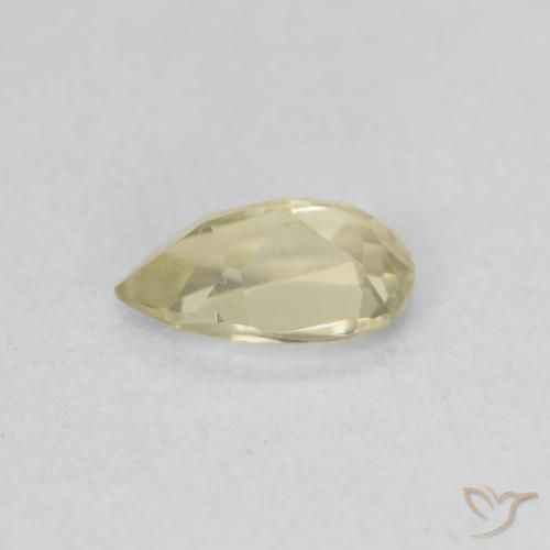 Color-Change Diaspore Gemstone in 6.4 x 3.2 mm Size for Sale, Color-Change Diaspore Stone in Mellow Yellow Color