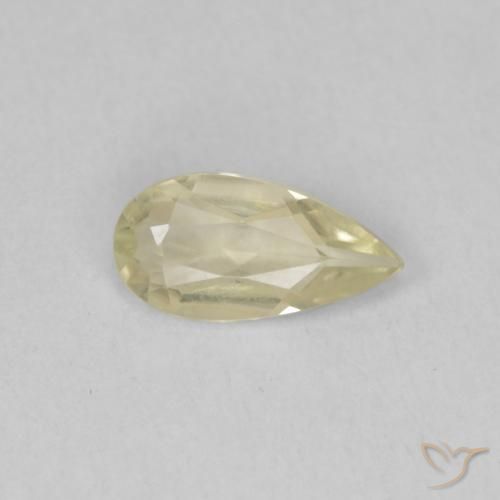 0.71 ct Yellow Color-Change Diaspore Stone, Natural Color-Change Diaspore in Pear Facet Shape for Sale