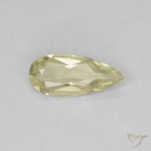 0.91 ct Yellow Color-Change Diaspore Stone, Natural Color-Change Diaspore in Pear Facet Shape for Sale