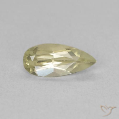0.74 ct Yellow Color-Change Diaspore Stone, Natural Color-Change Diaspore in Pear Facet Shape for Sale