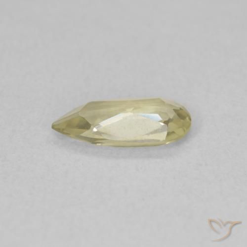 Color-Change Diaspore Gemstone in 7.9 x 4.1 mm Size for Sale, Color-Change Diaspore Stone in Light Yellow Color