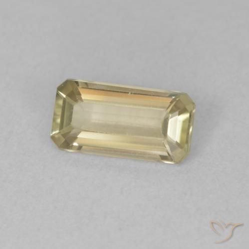 0.87 ct Yellow Color-Change Diaspore Stone, Natural Color-Change Diaspore in Octagon Step Cut Shape for Sale