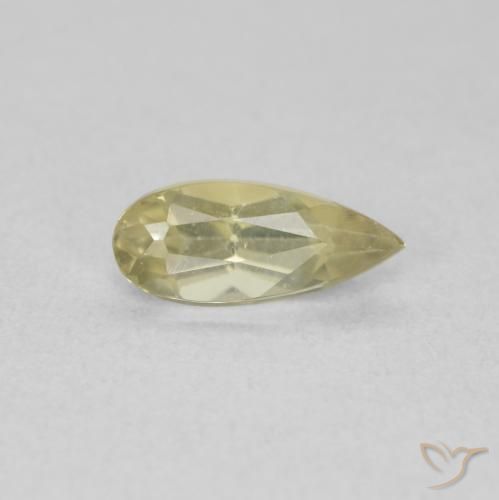 0.66 ct Yellow Color-Change Diaspore Stone, Natural Color-Change Diaspore in Pear Facet Shape for Sale