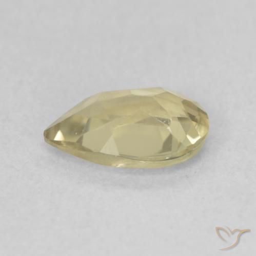 Color-Change Diaspore Gemstone in 6.9 x 4.7 mm Size for Sale, Color-Change Diaspore Stone in Light Yellow Color