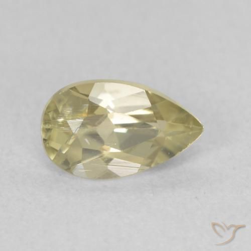 0.64 ct Yellow Color-Change Diaspore Stone, Natural Color-Change Diaspore in Pear Facet Shape for Sale