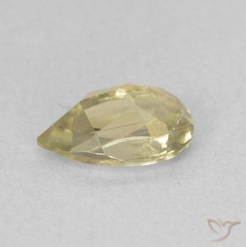 Color-Change Diaspore Gemstone in 6.9 x 4.2 mm Size for Sale, Color-Change Diaspore Stone in Light Yellow Color