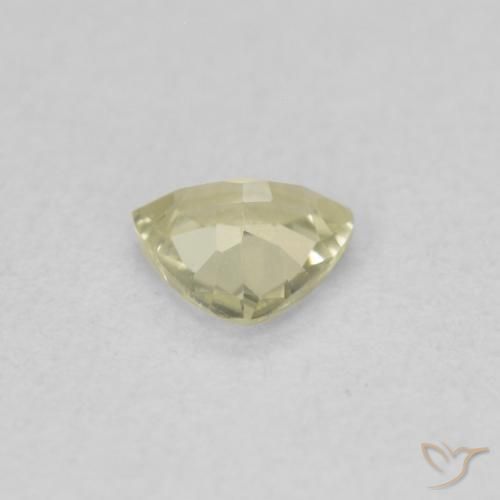 Color-Change Diaspore Gemstone in 4.7 x 4.6 mm Size for Sale, Color-Change Diaspore Stone in Light Yellow Color