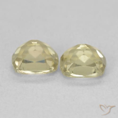 Color-Change Diaspore Gemstones in 5.2 x 4.6 mm Size for Sale, Color-Change Diaspore Stones in Mellow Yellow Color