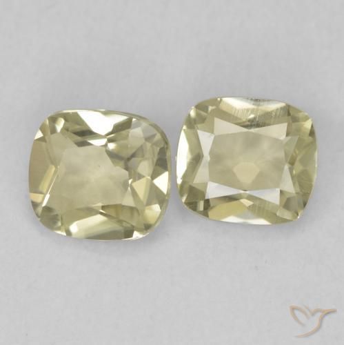 1.43 ctw Yellow Color-Change Diaspore Stones, Natural Color-Change Diaspore in Cushion-Cut Shape for Sale