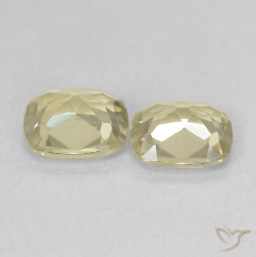 Color-Change Diaspore Gemstones in 5.9 x 5.3 mm Size for Sale, Color-Change Diaspore Stones in Mellow Yellow Color
