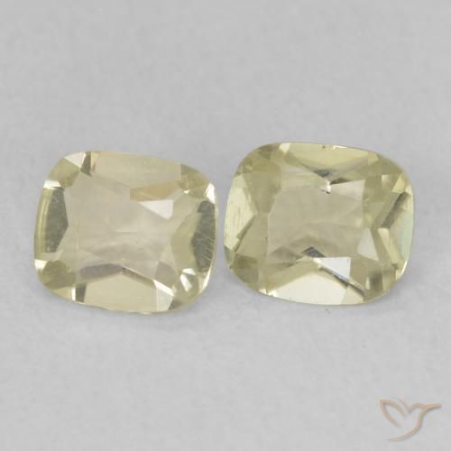 0.73 ctw Yellow Color-Change Diaspore Stones, Natural Color-Change Diaspore in Cushion-Cut Shape for Sale