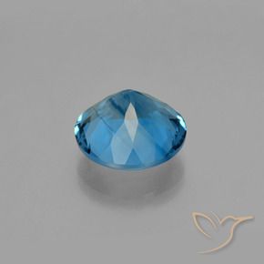 Color-Change Fluorite Gemstone in 14 mm (calibrated) Size for Sale, Color-Change Fluorite Stone in Dark Blue Color
